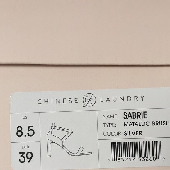 Chinese Laundry Sabrie Heeled Sandals, Silver, Women's 8.5 - Picture 6 of 6